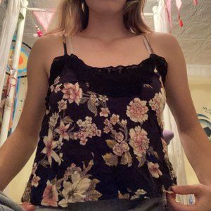Billabong floral lace tank top
